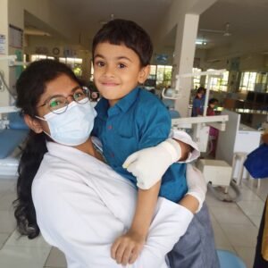 Dr Sreejeeta Dey with patient 