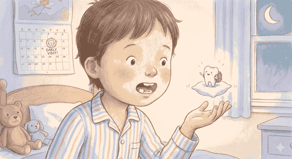 Early loss of milk teeth.