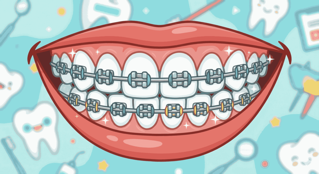 Metal braces treatment in South Kolkata.