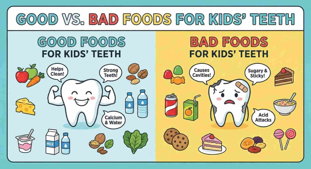 Foods that cause cavities in children