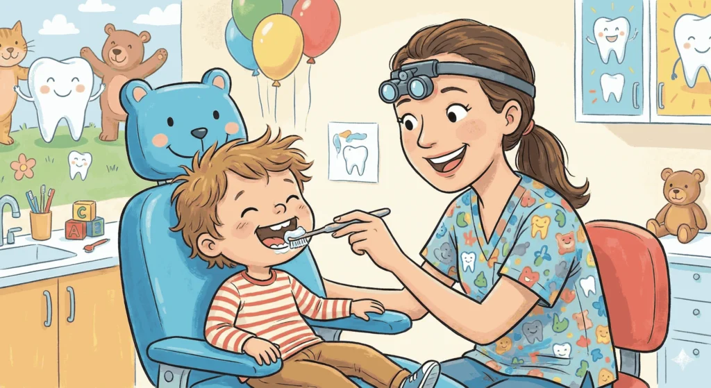 dental fluoride treatment for kids in Kolkata by pediatric dentist