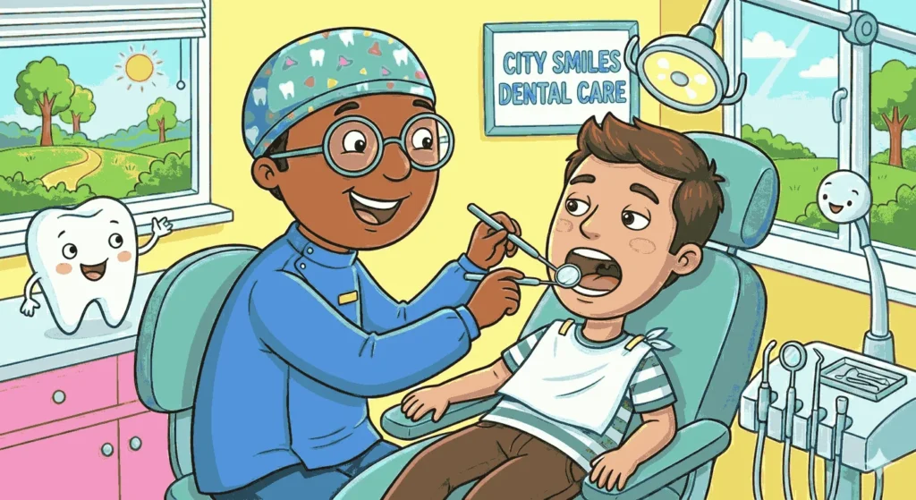emergency dentist in South Kolkata treating patient