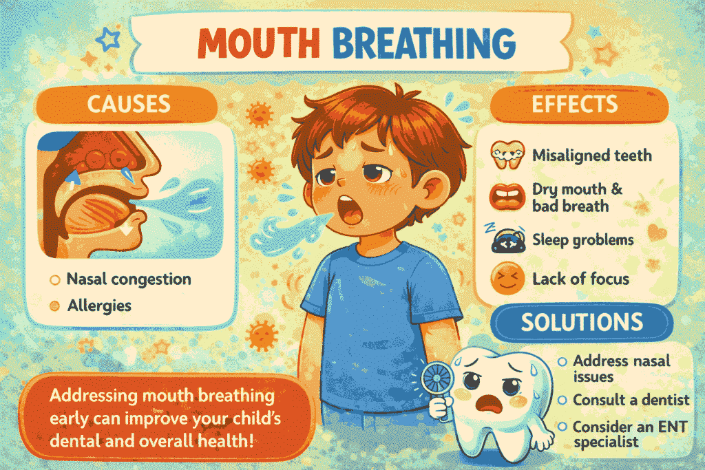 mouth breathing habit in children during sleep
