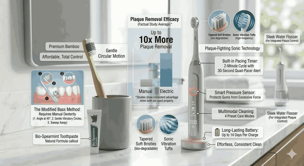 Electric toothbrush vs manual toothbrush for kids
