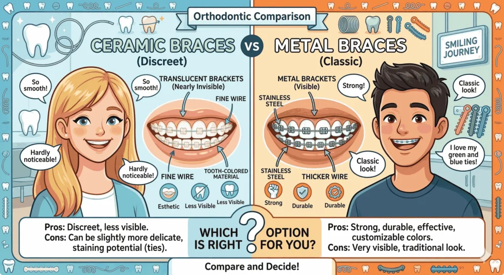 ceramic braces vs metal braces comparison
