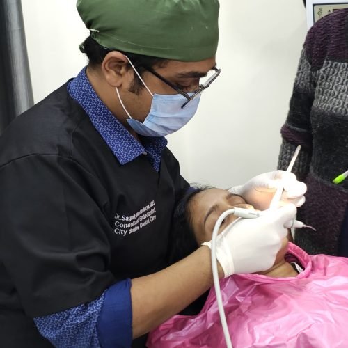 Sagnik With Patient